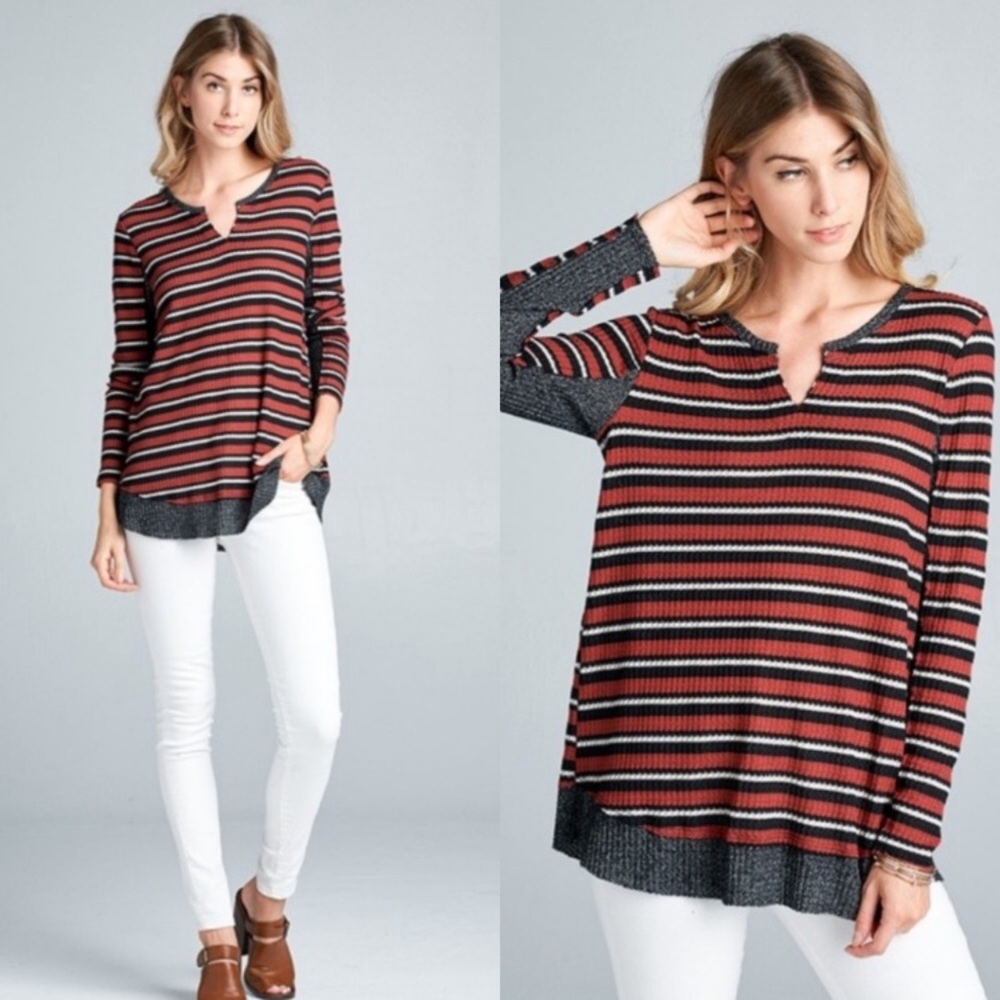 Striped thermal top